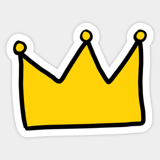 Cute Cartoon Gold Crown Sticker